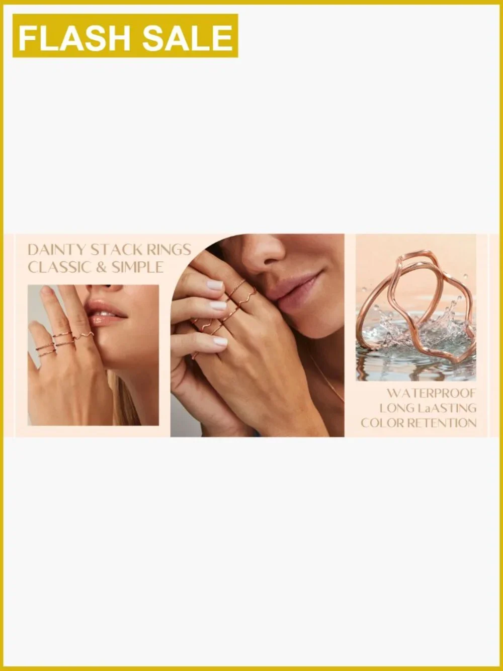 Plain Band Knuckle Stacking Midi Rings Set Comfort Fit 8pcs